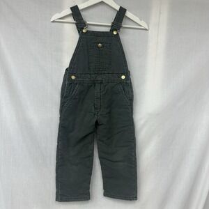 Polar King by Key‎ Kids Toddler 4T Black Insulated Bib Overalls Work Farm Denim